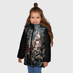 Куртка зимняя для девочки God of War, цвет: 3D-красный — фото 2
