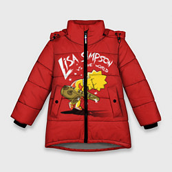 Куртка зимняя для девочки Lisa Simpson, цвет: 3D-светло-серый