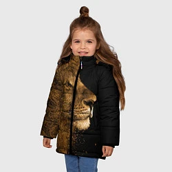 Куртка зимняя для девочки Песчаный лев, цвет: 3D-красный — фото 2