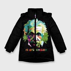Куртка зимняя для девочки Albert Einstein, цвет: 3D-черный