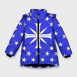 Куртка зимняя для девочки Far Cry 5: Blue Cult Symbol, цвет: 3D-черный