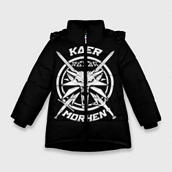 Куртка зимняя для девочки The Witcher: Kaer Morhen, цвет: 3D-черный