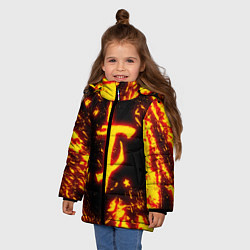 Куртка зимняя для девочки DOOM: The Crucible, цвет: 3D-черный — фото 2