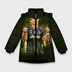 Куртка зимняя для девочки Ronaldo: Juve Sport, цвет: 3D-черный