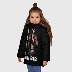 Куртка зимняя для девочки Хабиб: Дагестанский борец, цвет: 3D-черный — фото 2