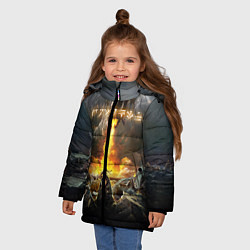 Куртка зимняя для девочки TES: Dragon Flame, цвет: 3D-черный — фото 2