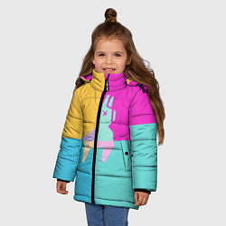 Куртка зимняя для девочки Fortnite Llama, цвет: 3D-черный — фото 2