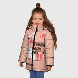 Куртка зимняя для девочки Живешь один раз, цвет: 3D-черный — фото 2