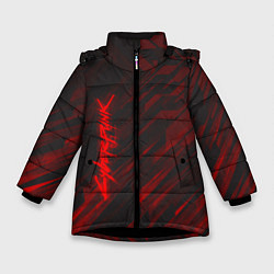 Куртка зимняя для девочки Cyberpunk 2077: Red Breaks, цвет: 3D-черный