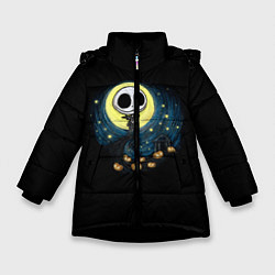 Куртка зимняя для девочки The Nightmare Before Christmas, цвет: 3D-черный