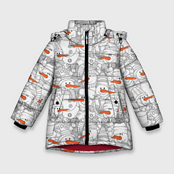 Зимняя куртка для девочки Зимние снеговики