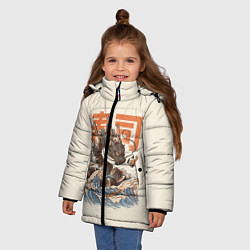 Куртка зимняя для девочки Great Sushi Dragon, цвет: 3D-черный — фото 2