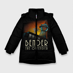 Куртка зимняя для девочки Bender The Offender, цвет: 3D-черный