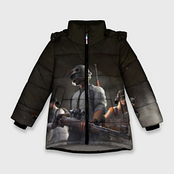 Куртка зимняя для девочки PUBG Soldier, цвет: 3D-светло-серый