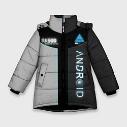Куртка зимняя для девочки Detroit: Android RK900, цвет: 3D-черный