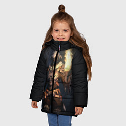 Куртка зимняя для девочки Убийца гоблинов, цвет: 3D-черный — фото 2