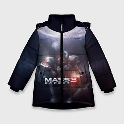 Куртка зимняя для девочки Mass Effect 3, цвет: 3D-черный
