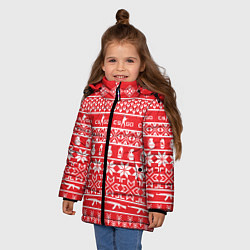 Куртка зимняя для девочки CS:GO NY Pattern, цвет: 3D-черный — фото 2