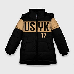 Куртка зимняя для девочки USYK, цвет: 3D-черный