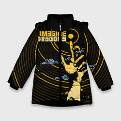 Куртка зимняя для девочки Imagine Dragons: Vinyl, цвет: 3D-черный