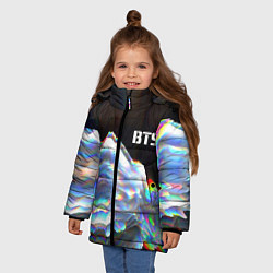 Куртка зимняя для девочки BTS: Spectroscopy, цвет: 3D-черный — фото 2