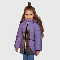 Куртка зимняя для девочки Конь БоДжек, цвет: 3D-светло-серый — фото 2