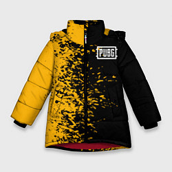 Куртка зимняя для девочки PUBG: Yellow vs Black, цвет: 3D-красный