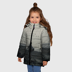 Куртка зимняя для девочки Death Stranding, цвет: 3D-светло-серый — фото 2
