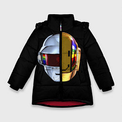 Куртка зимняя для девочки Daft Punk: Smile Helmet, цвет: 3D-красный