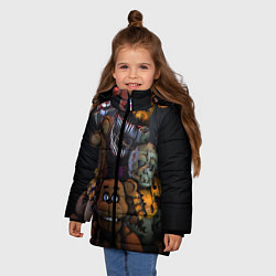Куртка зимняя для девочки Five Nights at Freddy's, цвет: 3D-черный — фото 2