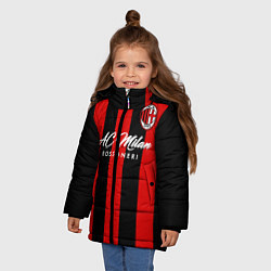 Куртка зимняя для девочки AC Milan, цвет: 3D-светло-серый — фото 2