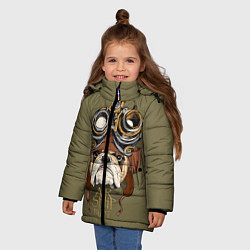 Куртка зимняя для девочки Air ship pilot, цвет: 3D-светло-серый — фото 2