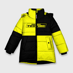Куртка зимняя для девочки Testing ASAP Rocky, цвет: 3D-черный