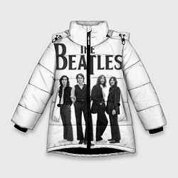 Куртка зимняя для девочки The Beatles: White Side, цвет: 3D-черный