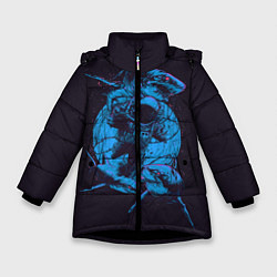 Куртка зимняя для девочки Dead Spaсe: Blue Style, цвет: 3D-черный