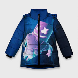 Куртка зимняя для девочки Marshmello Effect, цвет: 3D-черный