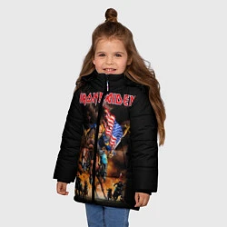 Куртка зимняя для девочки Iron Maiden: USA Warriors, цвет: 3D-светло-серый — фото 2