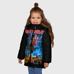 Куртка зимняя для девочки Iron Maiden: Great Britain Warriors, цвет: 3D-черный — фото 2