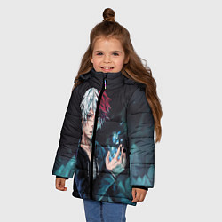Куртка зимняя для девочки Лёд, цвет: 3D-светло-серый — фото 2