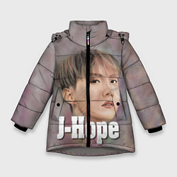 Куртка зимняя для девочки BTS J-Hope, цвет: 3D-светло-серый