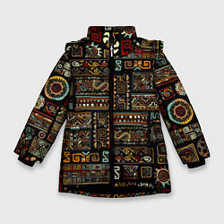 Зимняя куртка для девочки Этнический орнамент - Африка