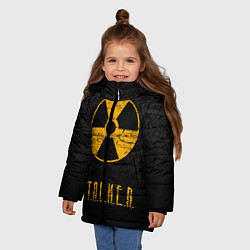 Куртка зимняя для девочки STALKER: Radioactive, цвет: 3D-черный — фото 2