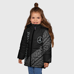 Куртка зимняя для девочки Mercedes AMG: Street Style, цвет: 3D-черный — фото 2