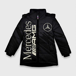 Куртка зимняя для девочки Mercedes AMG: Black Edition, цвет: 3D-черный