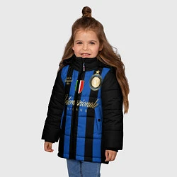 Куртка зимняя для девочки Internazionale Milano, цвет: 3D-черный — фото 2