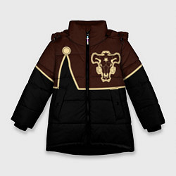 Куртка зимняя для девочки Черный Клевер: Мантия, цвет: 3D-черный