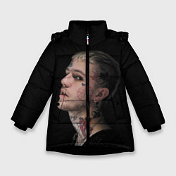 Куртка зимняя для девочки Lil Peep: Dark Angel, цвет: 3D-черный