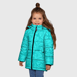 Куртка зимняя для девочки Абстракция и смволы, цвет: 3D-черный — фото 2
