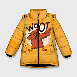 Куртка зимняя для девочки Woot Dab, цвет: 3D-черный