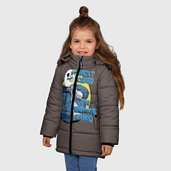 Куртка зимняя для девочки Holy Crap, цвет: 3D-черный — фото 2